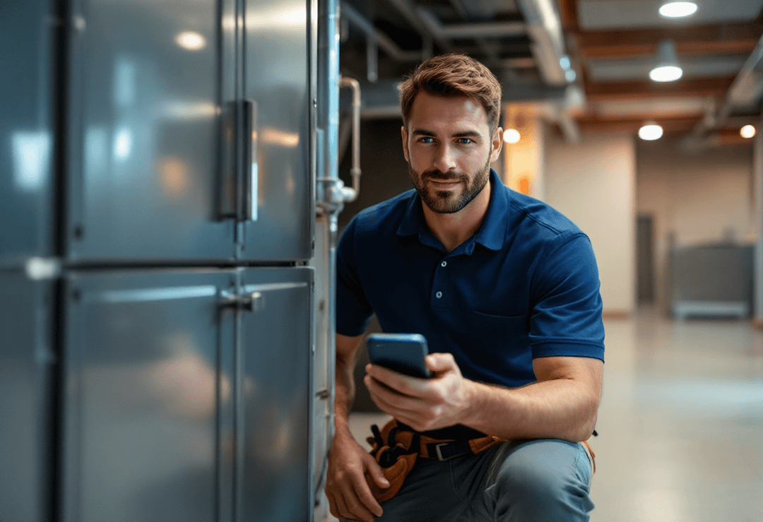 Service professional using Shipshape tablet
