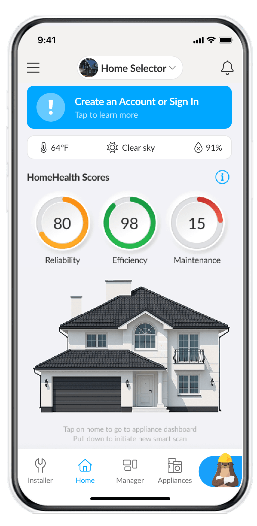 Shipshape app — home health scores