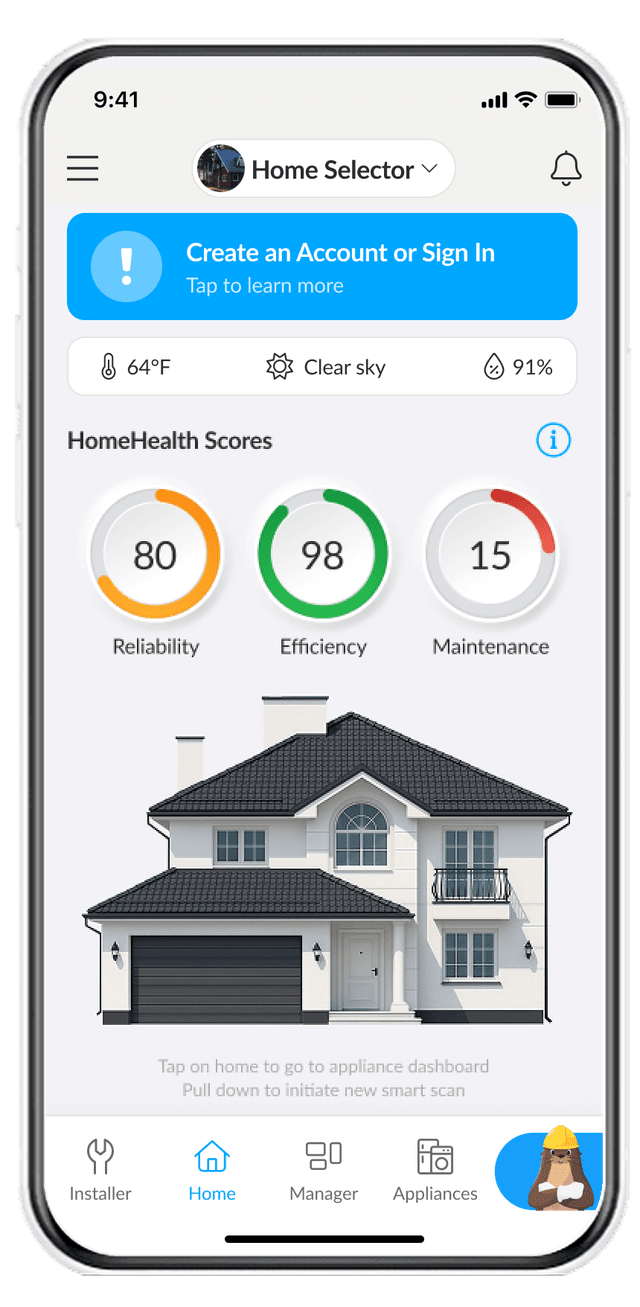 Shipshape app showing home health scores