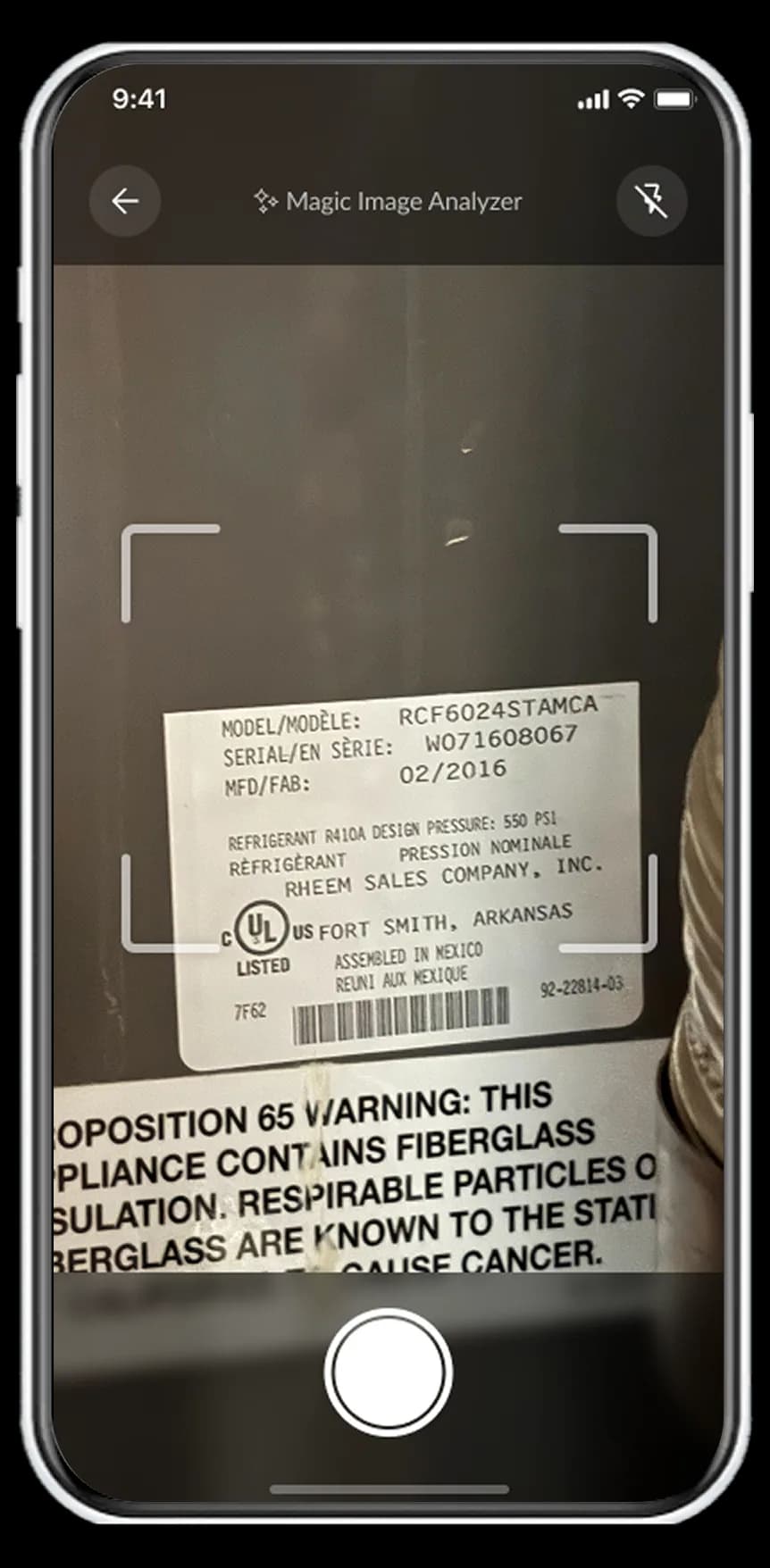 Shipshape Magic Scan — scanning equipment plate